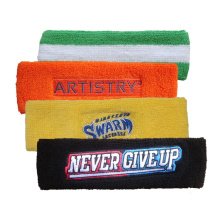 Custom Embroidered Sport Exercise Football Terry Mens Headband Sweatband